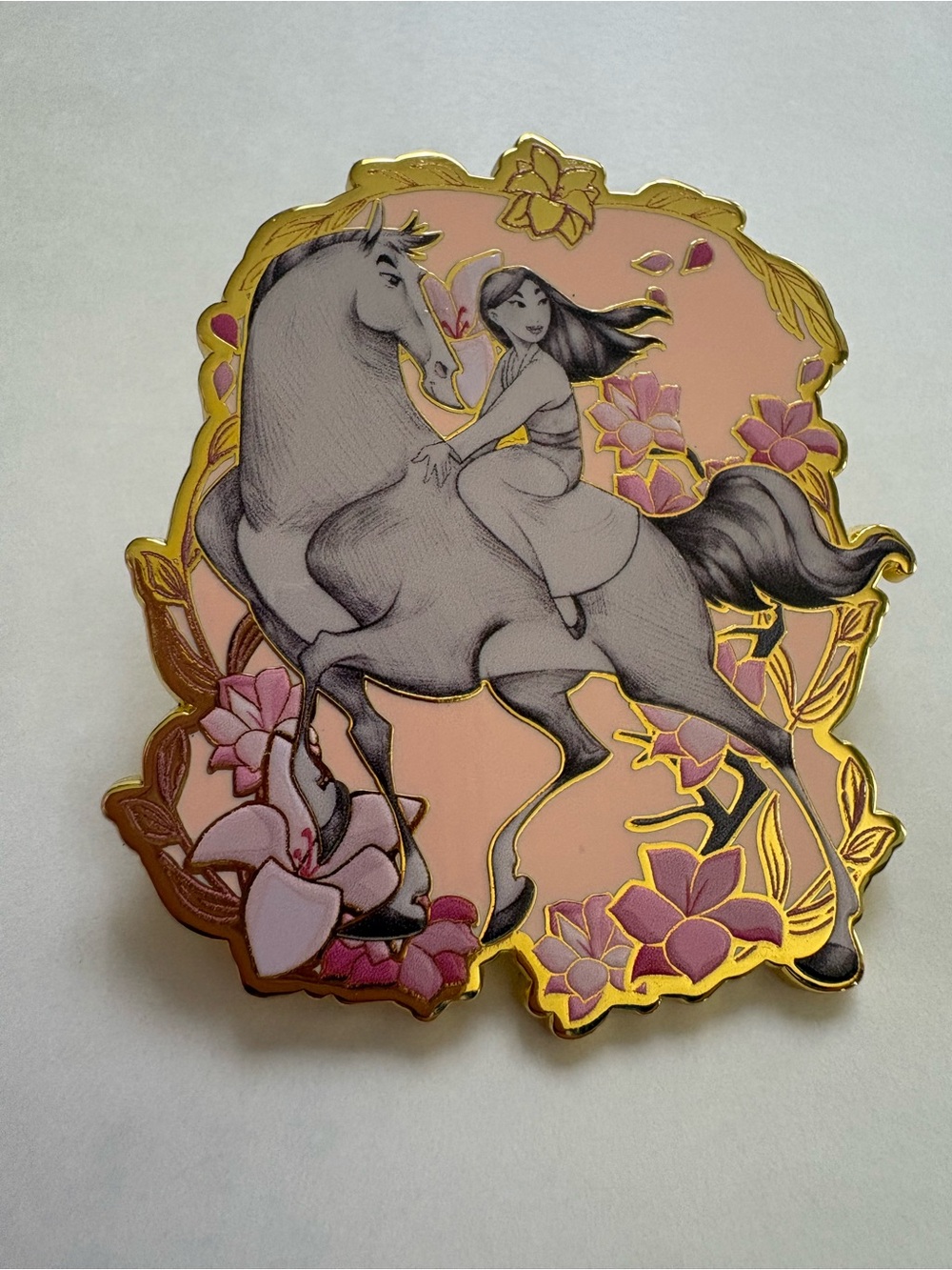 Disney Monogram Princess Horses Blind Box Enamel Pin Mulan Khan 2026